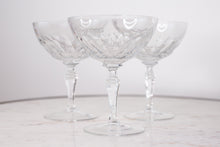 Load image into Gallery viewer, Crystal Vintage Coupes - Set of 3 glasses
