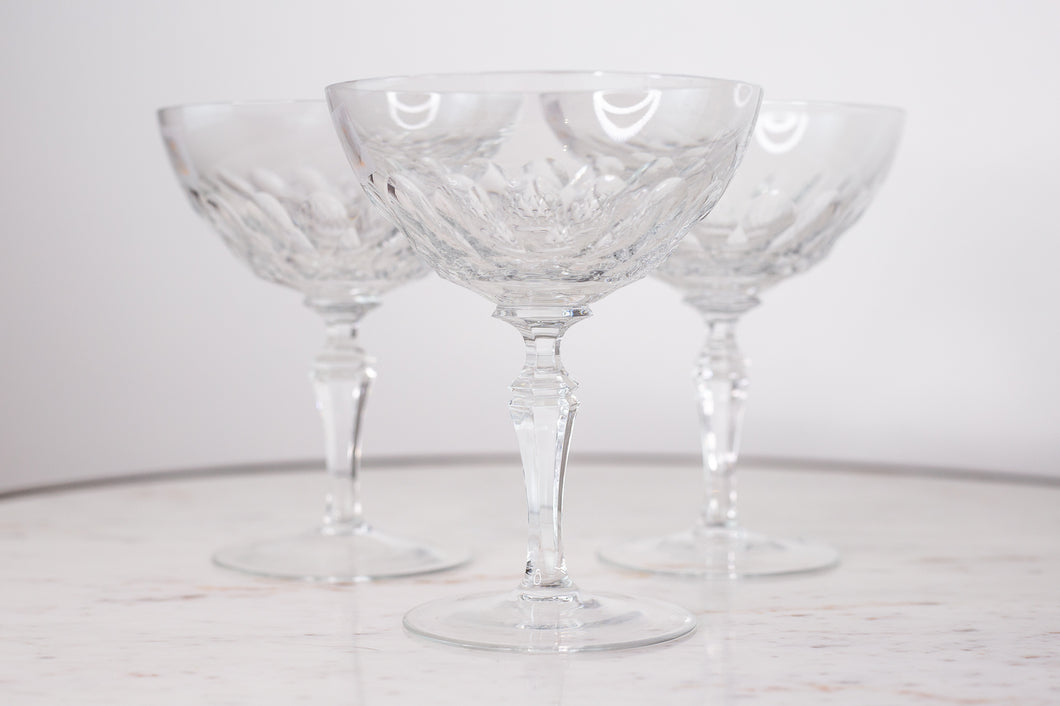 Crystal Vintage Coupes - Set of 3 glasses