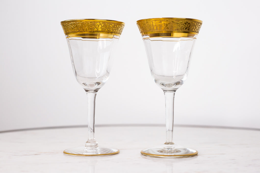 Vintage Wine Glasses set of 2