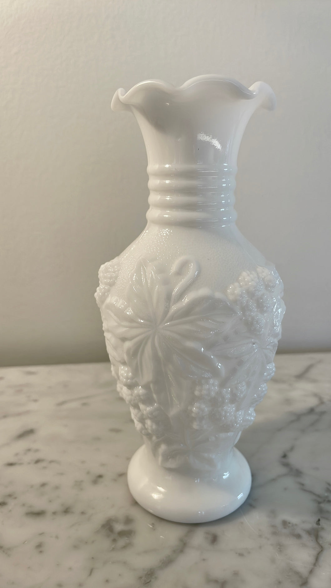 Vintage Milk Glass Bud Vase Loganberry