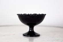 Load image into Gallery viewer, Vintage Black Glass Compotes set/6
