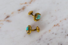 Load image into Gallery viewer, Turquoise Vintage Cuff Links - pair

