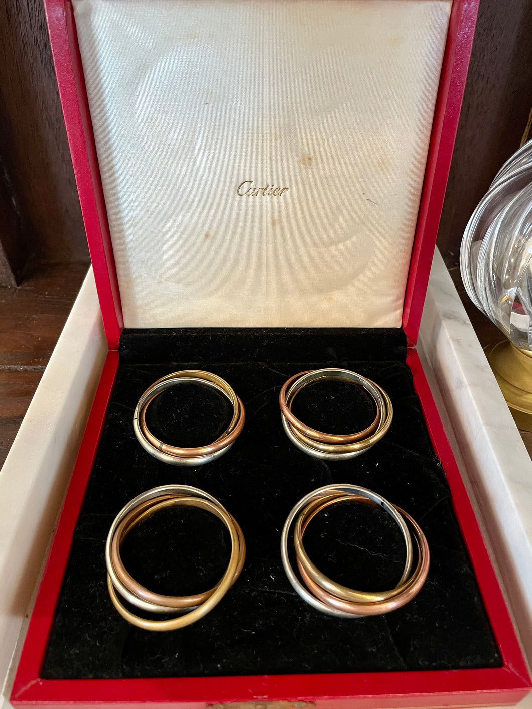 Vintage Cartier Trinity Napkin Rings - set of 4