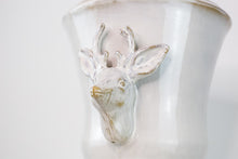 Load image into Gallery viewer, Stag Antler Ceramic Urn Vase - Large White
