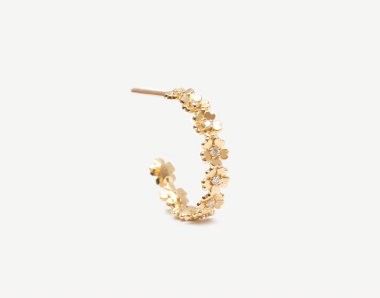Chapter Six Earrings Flower Hoops Diamond