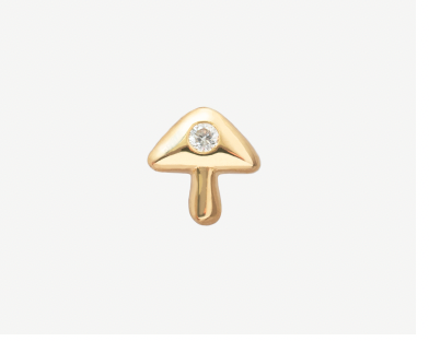 Chapter Six Earrings Mushroom Diamond Studs