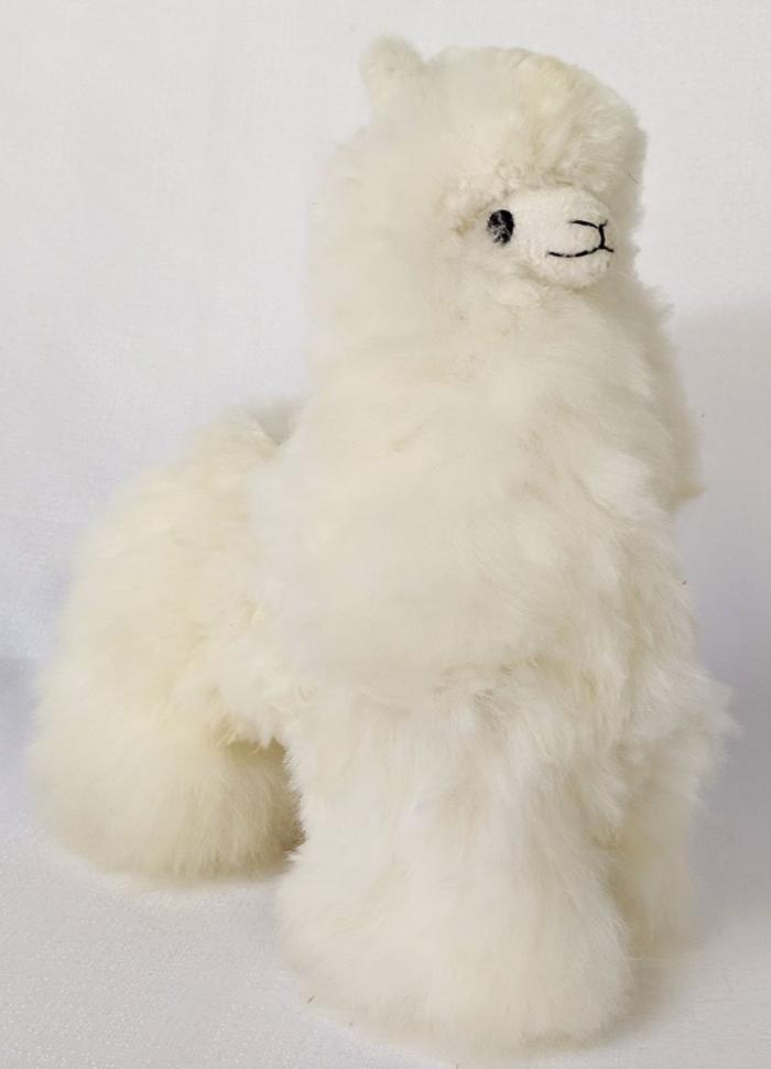 Stuffed Alpaca Llama White- Medium