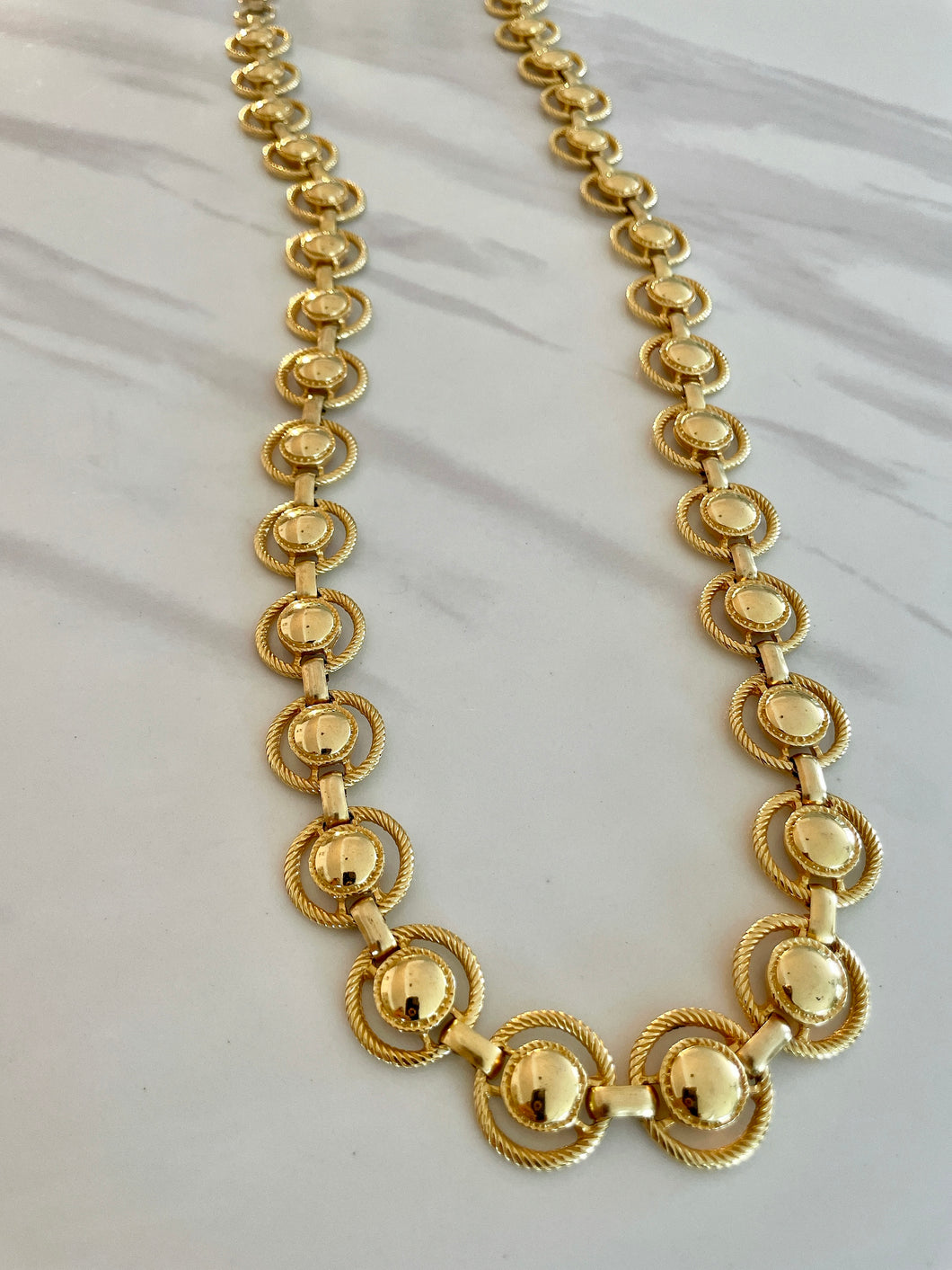 Vintage Belt - Gold Chain Rope Circles